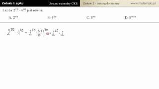 1 Matura z matematyki  zadanie treningowe  potęgi [upl. by Barthel]