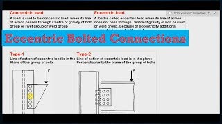 Eccentric Bolted Connections  Eccentric Loading  Design of Steel Structures [upl. by Maureen]