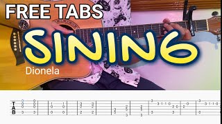 FREE TABS  SINING by Dionela Fingerstyle guitar [upl. by Wayland]