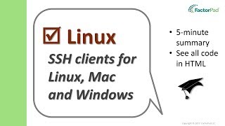 SSH clients for Linux Mac and Windows [upl. by Carney]