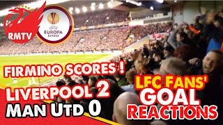 Firmino Makes It 2  Liverpool 2  0 Man United  Liverpool Fan Goal Reactions [upl. by Notfa]