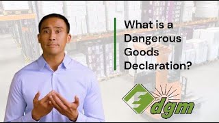 What is a Dangerous Goods Declaration [upl. by Ebeneser403]