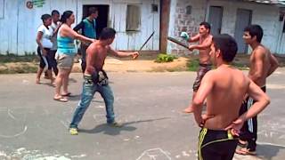 pelea a machete en florencia barrio idema [upl. by Raynold]