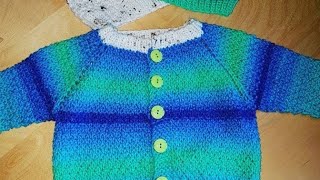 Abrigo dos agujas parte 2 😀🧶Cardigan a dos agujas 🥰dosagujas como tejido [upl. by Atnima575]