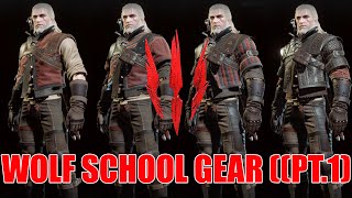 THE WITCHER 3  ALL LEGENDARY WOLF SCHOOL GEAR PART 1 [upl. by Eilyk]