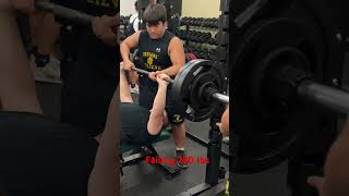 250 lbs bench failed powerlifting strengthtraining benchpress [upl. by Ominoreg639]