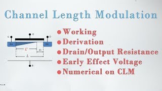 Channel Length Modulation  Early Effect Voltage  Numerical  Lec 4 [upl. by Llabmik]