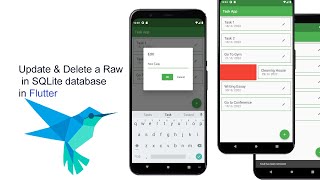 Update amp Delete SQFlite Task App3 FlutterArabicشرح التعديل و حذف بيانات الاس كيو اف لايت فلاتر [upl. by Eardnaed]