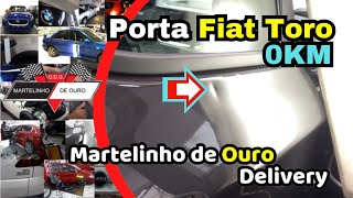 Martelinho de Ouro Delivery Desamassando Porta Fiat Toro [upl. by Nirehs]