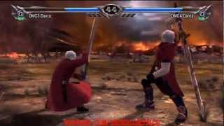 Soul Calibur 5  DMC3 Dante vs DMC4 Dante [upl. by Nylakcaj]