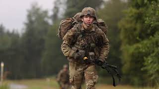 US Army EuropeAfrica Best Squad Competition 12Mile Ruck March [upl. by Eelra]