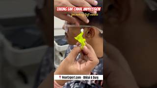 Taking ear canal impression for making BTE soft moulds hearingaids bhilai durg rajnandgaon [upl. by Novyat]