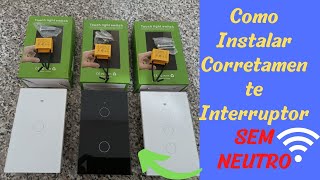 Como Instalar Interruptor Wifi SEM NEUTRO ligando capacitor [upl. by Adlar]