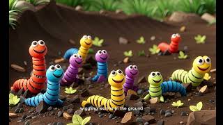 Wiggly Worms A Fun Kids Song  Cartoon Realms [upl. by Barbe]