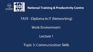 TAFE Diploma IT Networking  Work Environment Cluster L1T5 [upl. by Arreit]