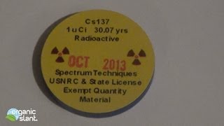 Radiation monitor Cesium137 source coin for calibration 12112013  Organic Slant [upl. by Aissyla]