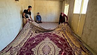 Spreading the carpet in Yusufs house and Parvaneh in the mountains [upl. by Letney]