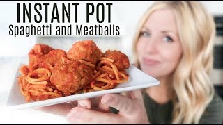 EASY Instant Pot Spaghetti and Meatballs  Dump and Go Recipe [upl. by Oshinski]