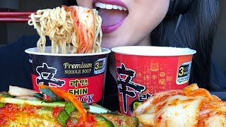 KIMCHI amp RAMEN NOODLES ASMR Noodle Slurping Eating Sounds  NO TALKING  ASMR Phan [upl. by Demp918]