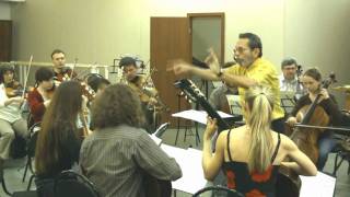 Leo Brouwer Musica Viva orchestra and 4tissimo Guitar Quartet rehearsal in Moscow [upl. by Arawaj818]