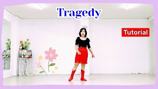 Tragedy Line Dance Tutorial [upl. by Aihsemek]