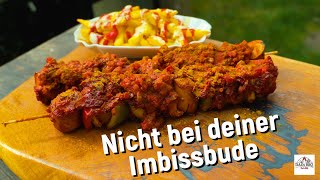 Das gibt es nicht an der Imbissbude Currywurst Schaschlik  Schaschlik Sauce Rezept DADs BBQ [upl. by Washko]