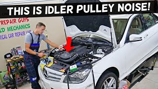 WHAT IDLER PULLEY WHINE NOISE SOUND ON A CAR [upl. by Hendricks]