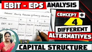 1 Capital structure  Basics with EBIT  EPS Analysis  Solved problem by  kauserwise [upl. by Sirrad228]