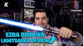 Ezra Bridger Lightsaber Unboxing amp Review From DamienSaber [upl. by Yenterb]