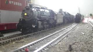 ho scale grand canyon 29 meeting with 4960 and 3759 [upl. by Ardnosal]