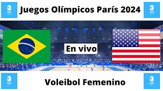 🔴🏐 Juegos Olímpicos París 2024 Brasil vs USA Voleibol Femenino en vivo por Crisfut Radio🔴🏐 [upl. by Alimhaj]