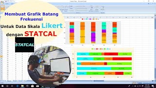 Membuat Grafik Batang Frekuensi Data Skala Likert dengan STATCAL [upl. by Ardnovahs]