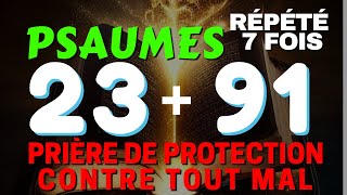 PSAUMES 23 et 91 Prière de Protection Contre tout mal  Être couvert par la Grâce  Partie 1 [upl. by Aihsital]