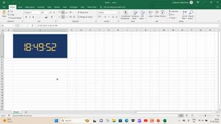 Digital Clock  Digital Clock in Excel  Digital Clock using VBA code  how to create digital clock [upl. by Enilesoj]