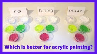 Distilled Water vs Tap Water for Fluid Art amp Acrylic Paints  Which is better Surprising results [upl. by Andrade]