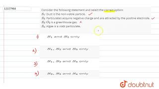 Consider the following statement and select the correct option S1 [upl. by Drandell495]