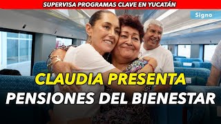 claudiasheinbaum presenta Pensiones del Bienestar en Progreso Yucatán [upl. by Aihsenet]