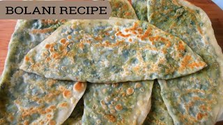 Bolani Recipe Afghanistan Cuisine بولانی غذای مشهور افغانستان [upl. by Pooi853]