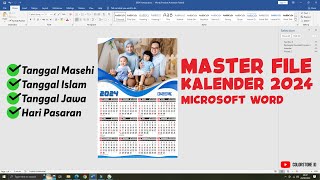 GRATISS Kalender 2024 versi Word Siap Edit [upl. by Kala]