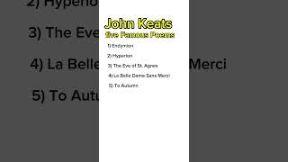 John Keats Masterpiece 5 Iconic Poems JohnKeats [upl. by Naor883]