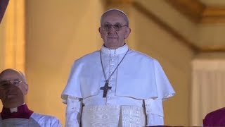 First look at new Pope Francis Jorge Mario Bergoglio from Argentina greets adoring crowds [upl. by Brooking]