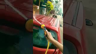 Satisfya Car 🚘 wash at home  पैसा 💲बचा लिया🤣 [upl. by Folly420]