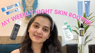 My weekly night time skincare routine  Non Sponsored amp Honest [upl. by Elyrrad]