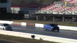 Mitsubishi EVO X VS Subaru Impreza WRX STI drag race raw [upl. by Atiuqan]