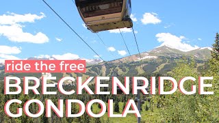 BRECKENRIDGE GONDOLA Riding the Free BreckConnect to Peak 8 in Colorado [upl. by Necila]