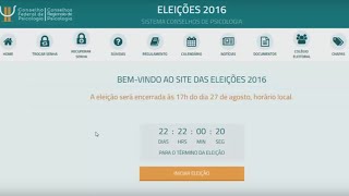 Votação online passo a passo – eleições de 2016 do Sistema Conselhos de Psicologia [upl. by Eldon911]