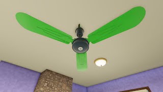 Wobbly Ceiling Fan With Green Blade Roblox Ceiling Fans Completion [upl. by Lorrie]