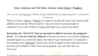 Stop a Summons  Avoid Court Efficiently do your homework though [upl. by Airitak606]