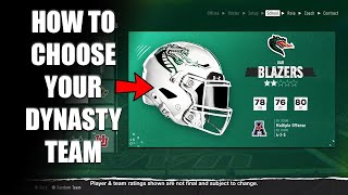 How To Choose Your Dynasty Team in College Football 25 [upl. by Leryt]