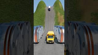 Cars amp School Bus vs Hydraulic Crush  BeamNGDrive [upl. by Andert388]